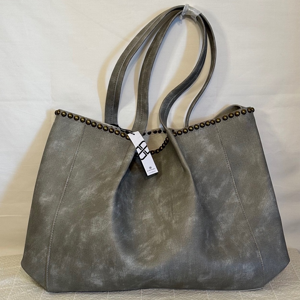 B-Low The Belt Faux Leather Tote Studded Big Handbag with Matching Small Bag